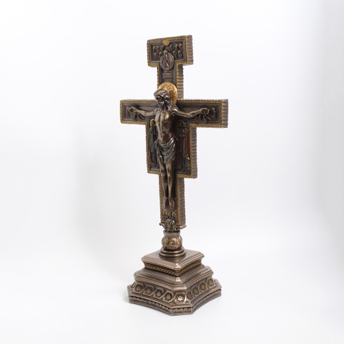 Bronze Lord Jesus Christ On Cross Idol Crucifix Cross with Statue Christian Cross | Christ Idol Statue Sculpture