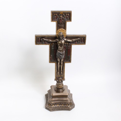 Bronze Lord Jesus Christ On Cross Idol Crucifix Cross with Statue Christian Cross | Christ Idol Statue Sculpture