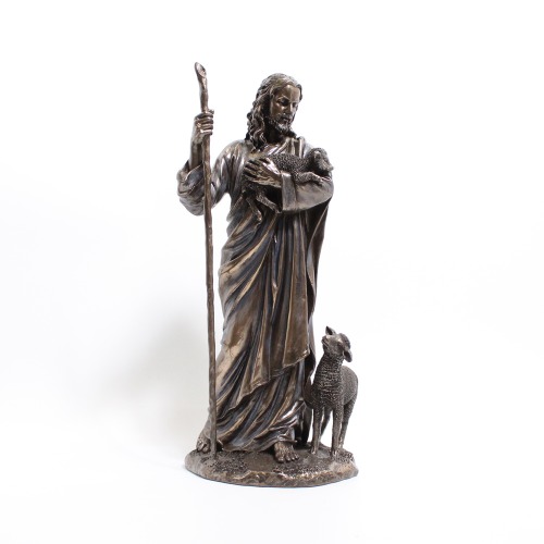 Jesus Christ With Sheep In Hands Showpiece Gift For Christmas | Christ Idol Statue Sculpture