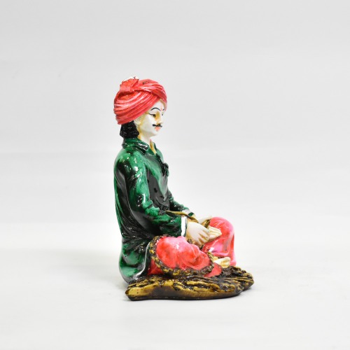 Green and Pink Rajasthani Man Decorative Showpiece