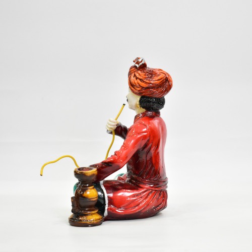 Polyresine Hookah Men Rahasthani Showpiece For Home Decor