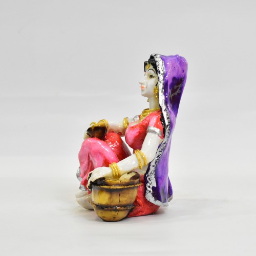 Rajasthani lady With Matka Decorative Showpiece for Home Decor