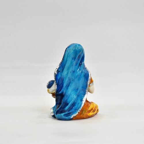 Yellow Rajasthani Lady With Matka Showpiece For Home Decor