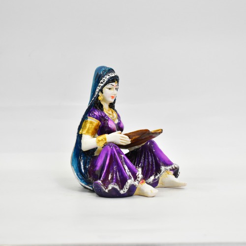 Polyresine Soop Women Rajasthani Showpiece For Home Decor