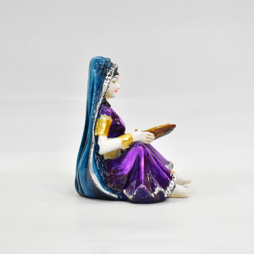 Polyresine Soop Women Rajasthani Showpiece For Home Decor