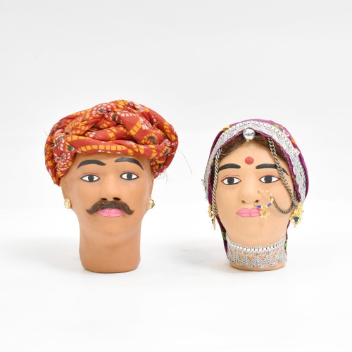 Rajasthani Couple Figure, Rajasthani Village Bin Binni Couple