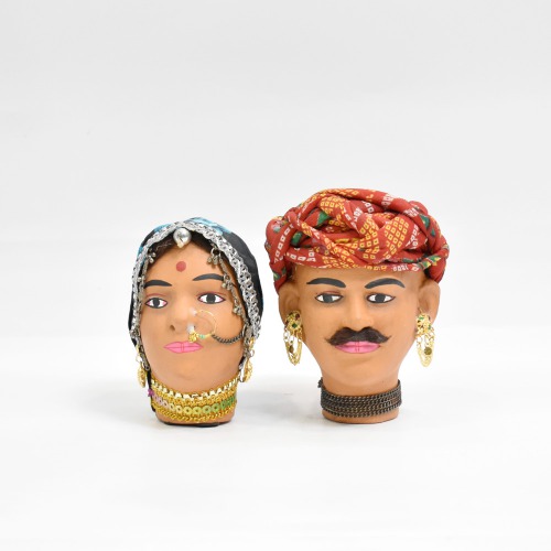 Cultural Rajasthani Traditional Couple Statue