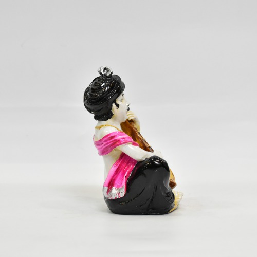 Polyresin Rajasthani Cultural Man with Sitar Statue Showpiece for Home Decor| Table Decor | Multicolour