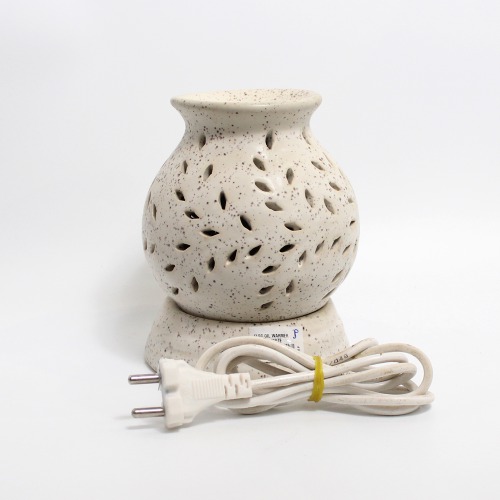 Ethnic Ceramic Electric Aroma Diffuser Oil Burner - Round Shape with Extra Bulb