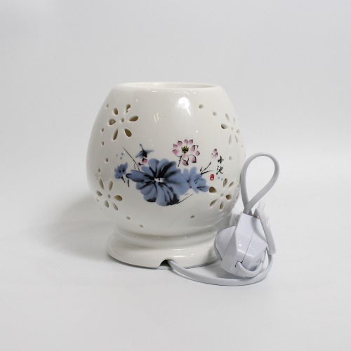 Ceramic Electric Diffuser Lamp Round Shape Oil Burner for Home