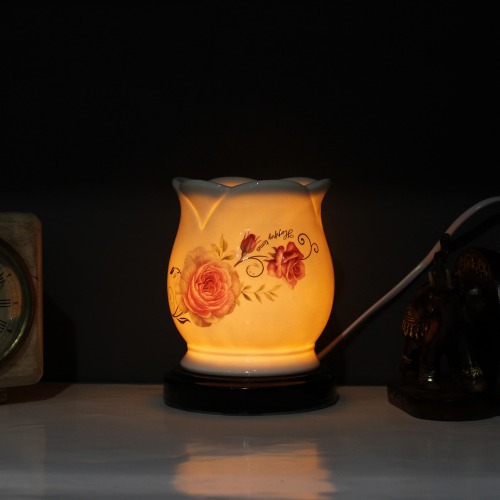 Oil Diffuser Floral Print Oil Burner for Home Fragrance