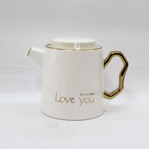 Love You Forever Tea And Kettle Set | Ceramic Pastel Flask Microwave Safe Tea Cups With Kettle Morning Set