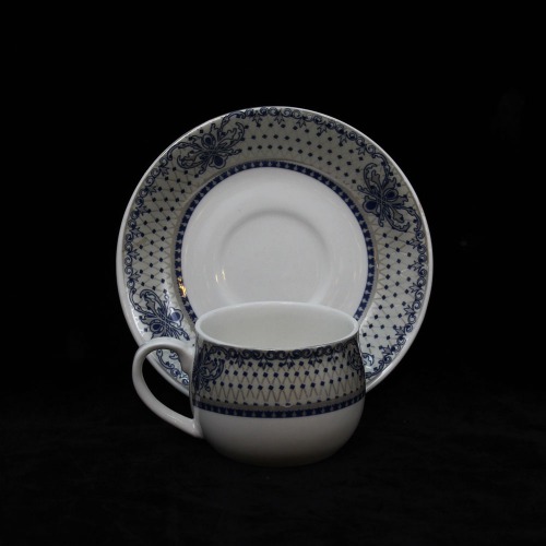 Beautifully Designed Printed Blue Design Tea Cup And Saucer 6 Piece Set For Tea | Green Tea Or Coffee