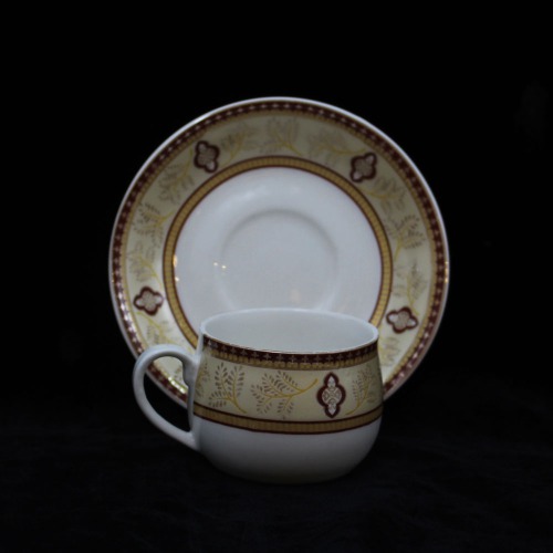 Beautifully Designed Red Colour Flower Tea Cup And Saucer 6 Piece Set For Tea | Green Tea Or Coffee