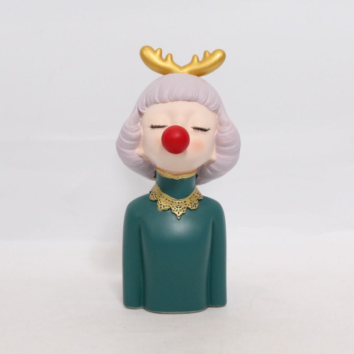 Modern Luxury Bowknot Girl Resin Figurine Holding Balloon Home Decoration Decorative Showpiece