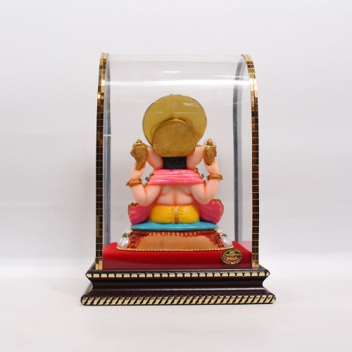 White Moti And Diamond Studded Ganesha Murti | Ganesha showpiece | Showpieces In Home | Car Dashboard