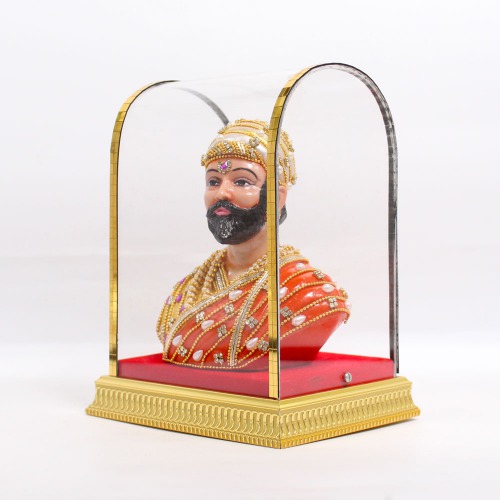 Cabinate Chatrapati Shivaji Maharaj Idol Murti Statue |Showpiece for Car Dashboard | Home & Office Decor