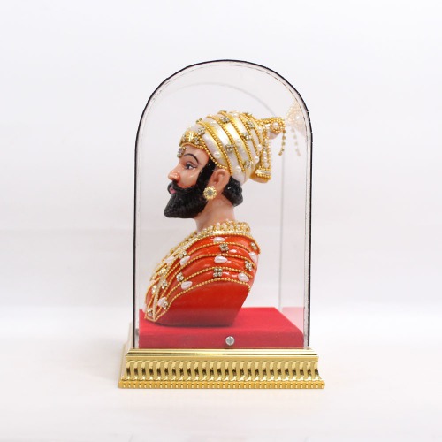 Cabinate Chatrapati Shivaji Maharaj Idol Murti Statue |Showpiece for Car Dashboard | Home & Office Decor