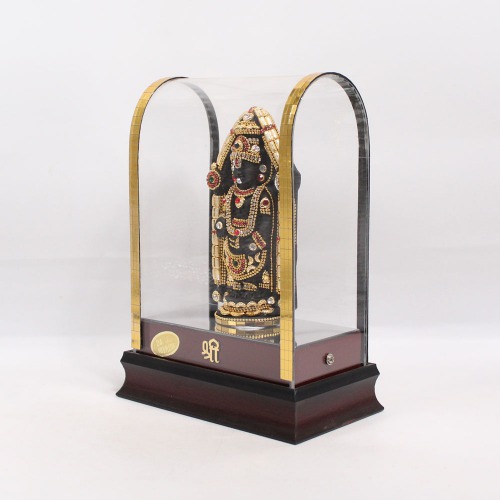 Lord Tirupathi Balaji Sri Venkateshwara Swamy Idol Statue Figurine for Home Gifts Black Colour Decorative Showpiece