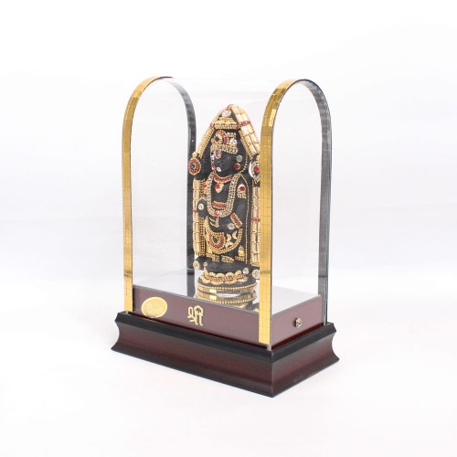 Lord Tirupathi Balaji Sri Venkateshwara Swamy Idol Statue Figurine for Home Gifts Black Colour Decorative Showpiece