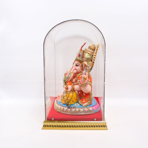 Stone Work Ganapti Murti With Snake Idol | Statue For Living Room | showpiece | Showpieces In Home