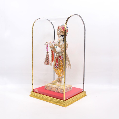 Lord Kanha Idol Standing Krishna with Flute for Home Decor Statue (Multicoloured) | Indian God Statues