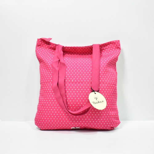 Pinaken Flamingo Blush Canvas Tote Bag For Women and Girls