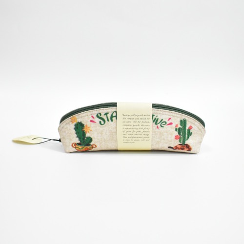 Pinaken Stay Positive Printed Utility Pouch For Women and Girls