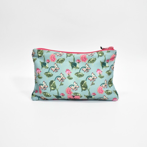 Pinaken Tropical Flamingo Printed Two Zipper Pouch