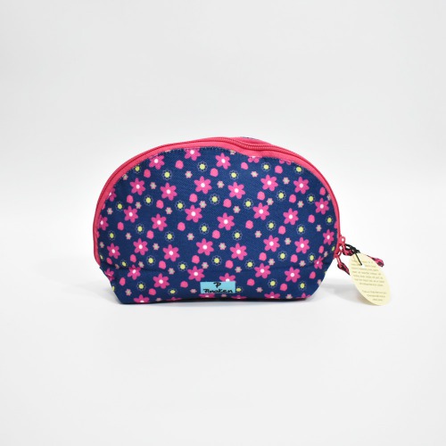 Pinaken Butterfly Bloom Printed Half Mood Cosmetic Bag