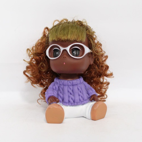 Baby Girl Doll Shaped Money Saving Bank Toy for Kids | Purple | Showpiece | Decor | Kids | Piggy Bank