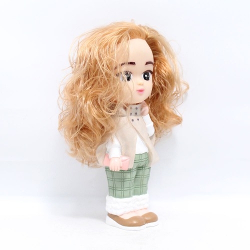 Standing Long Hair Girl Doll Shaped Money Saving Bank Toy for Kids | Showpiece | Decor | Kids | Piggy Bank