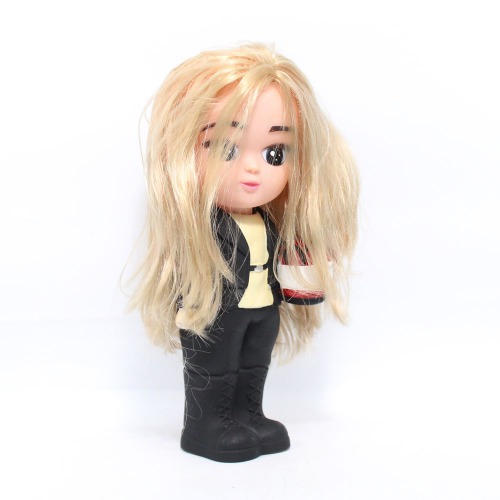 Long Hair Girl Doll Taking Helmet Money Saving Bank Toy for Kids | Pink | Showpiece | Decor | Kids | Piggy Bank