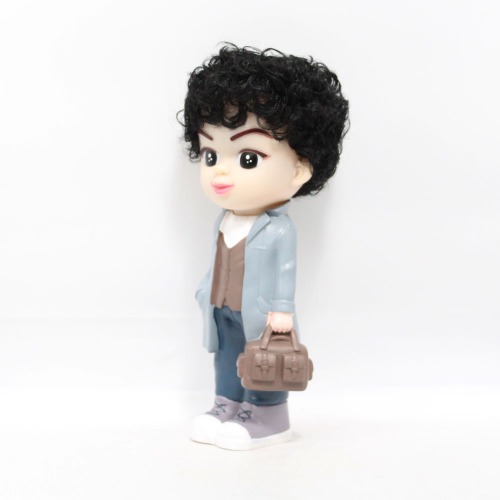 Short Hair Boy With Bag Doll Money Saving Bank Toy for Kids |  Showpiece | Decor | Kids | Piggy Bank