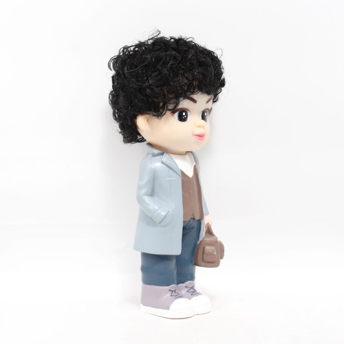 Short Hair Boy With Bag Doll Money Saving Bank Toy for Kids |  Showpiece | Decor | Kids | Piggy Bank