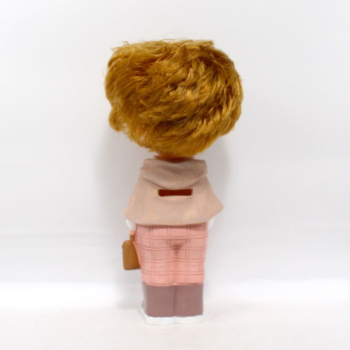 Short Hair Boy With Bag Doll Money Saving Bank Toy for Kids | Pink | Showpiece | Decor | Kids | Piggy Bank