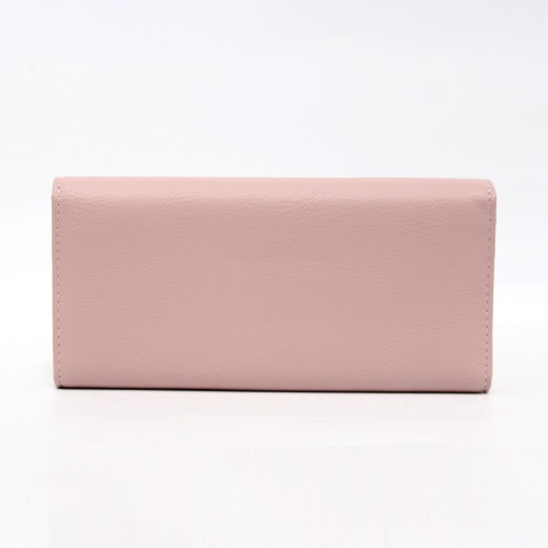 Pitch Metal Decor Fold Over Wallet For Women and Girls