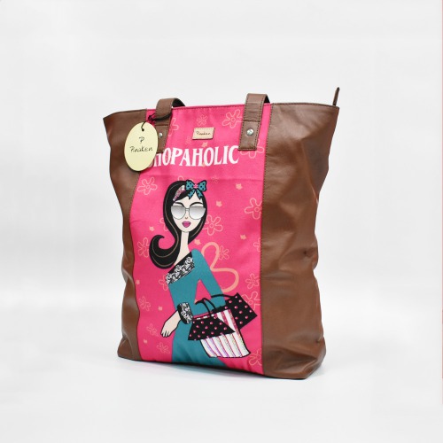 Shopaholic Canvas Shoulder Bag For Women| Tote Bag