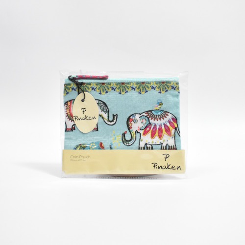 Pinaken Women and Girls Canvas Coin Pouch Purse (Jumbo- Trunk)