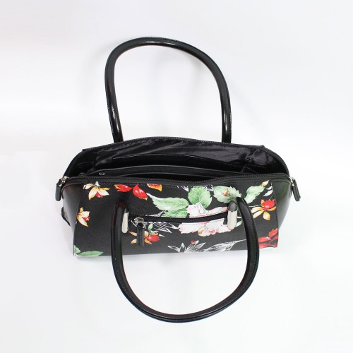 Floral Print Handbag with Zipper Closure for Women| ladies Purse Bag