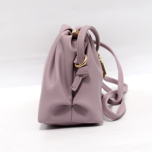 Logus Purple Ruched Clutch Crossbody Bag For Women