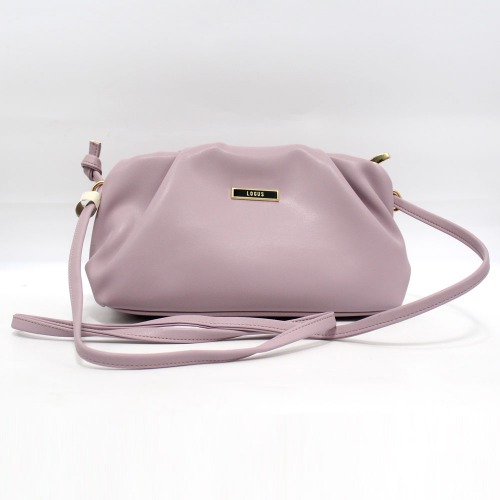 Logus Purple Ruched Clutch Crossbody Bag For Women