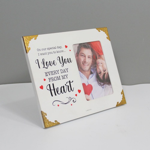 I Love You Everyday From My Heart Wooden Frame For Your Special One |Photo Frame| Table Top