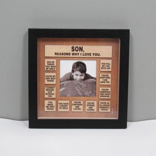 Reason Why I Love You Son Wooden Frame| Wooden Quote Frame