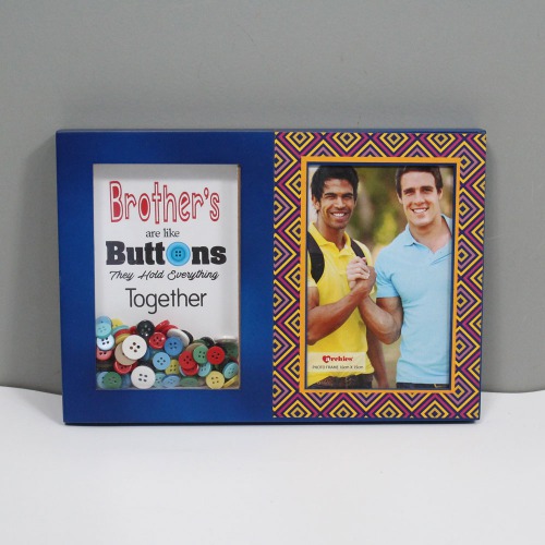 Brother Are Like A Button Wooden Photo Frame | Wooden Photo Frame