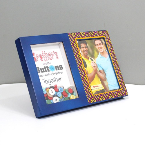 Brother Are Like A Button Wooden Photo Frame | Wooden Photo Frame