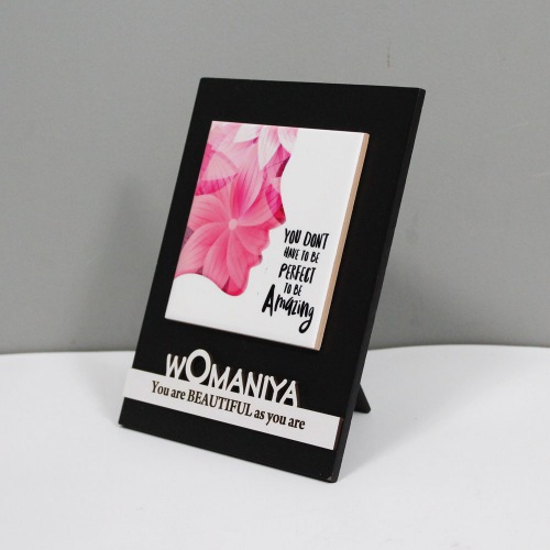 You Don't Have To Be Perfect To Be Amazing Wooden Frame | Womaniya Wooden Frame