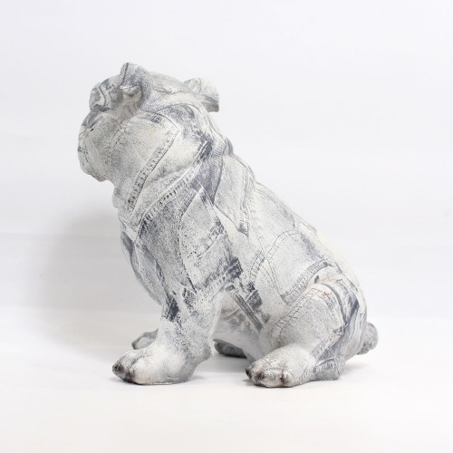 Newspaper Pattern Dog Showpiece For Home Decor