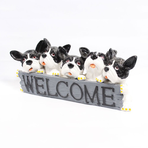 Welcome Dog Figure Small Showpiece For Home Decor