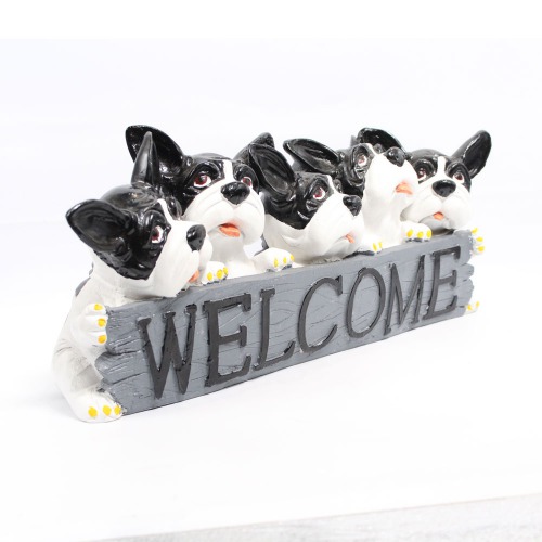 Welcome Dog Figure Small Showpiece For Home Decor